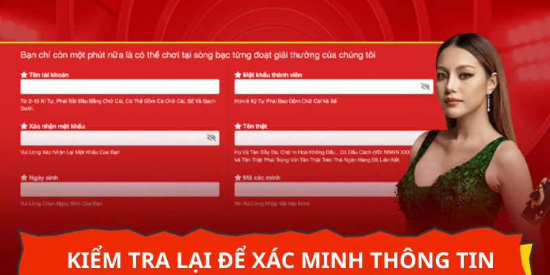 Hội viên nên kiểm tra lại để xác minh thông tin